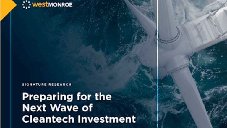New study focuses on next wave of cleantech investments